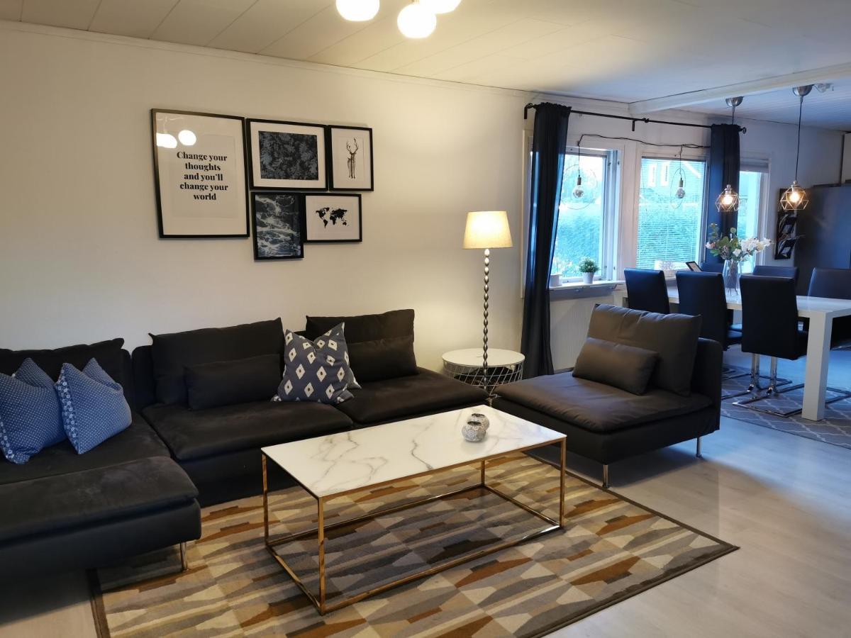 The White And Black House Villa Kalix Exterior photo